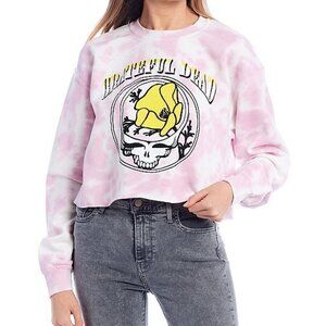 Junk Food Grateful Dead Tie-Dye Cropped Long Sleeve Pullover
